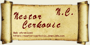 Nestor Čerković vizit kartica